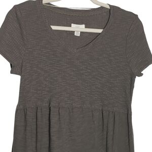 Chico's Gray V-Neck Women's Top